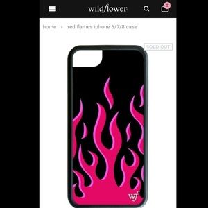 Wildflower Red Flames Phone Case
